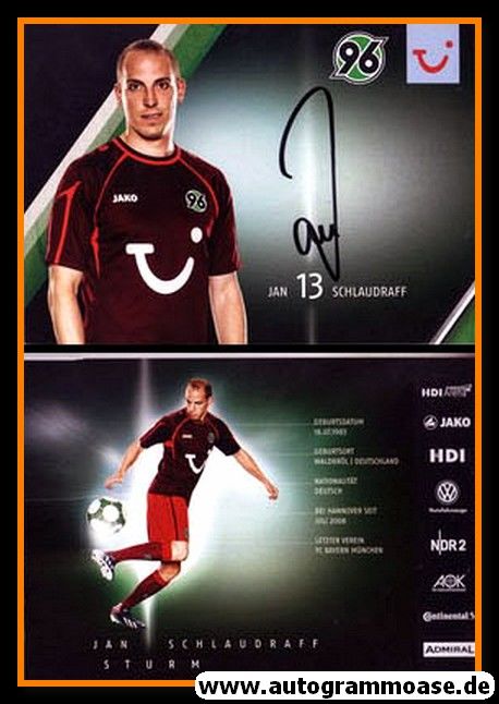 Autogramm Fussball | Hannover 96 | 2013 | Jan SCHLAUDRAFF