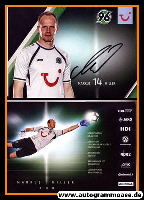 Autogramm Fussball | Hannover 96 | 2013 | Markus MILLER