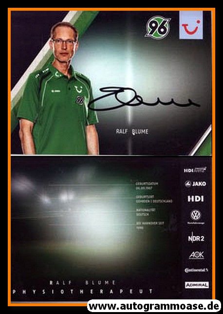 Autogramm Fussball | Hannover 96 | 2013 | Ralf BLUME