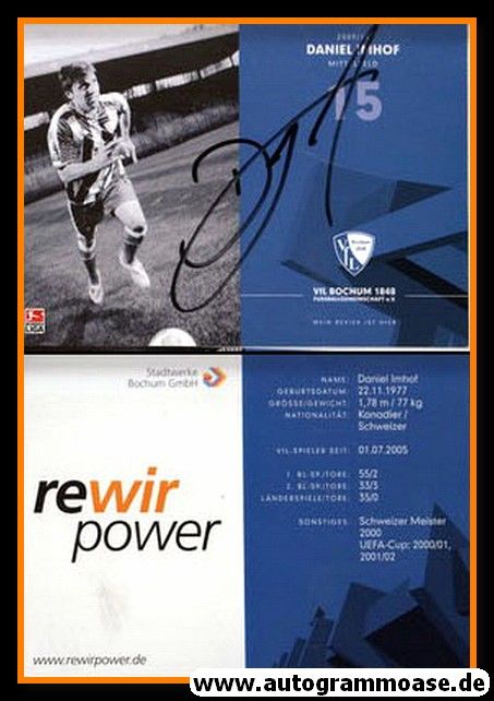 Autogramm Fussball | VfL Bochum | 2009 | Daniel IMHOF