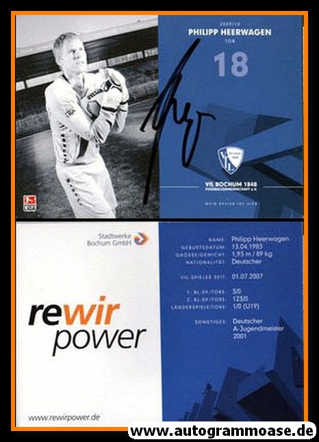 Autogramm Fussball | VfL Bochum | 2009 | Philipp HEERWAGEN
