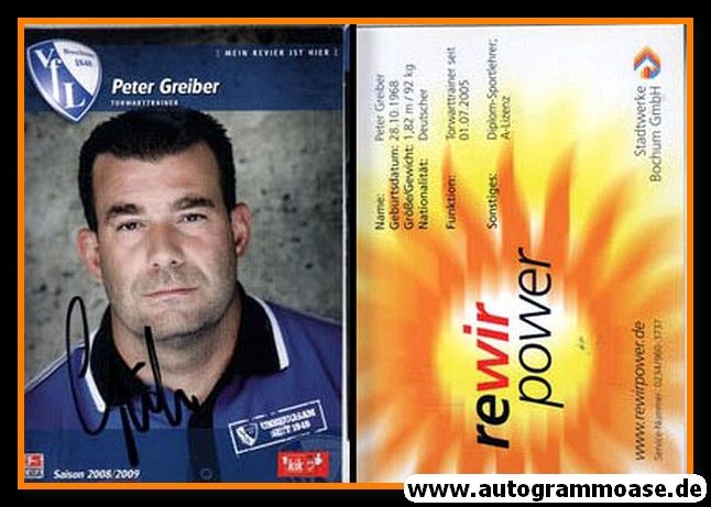Autogramm Fussball | VfL Bochum | 2008 | Peter GREIBER