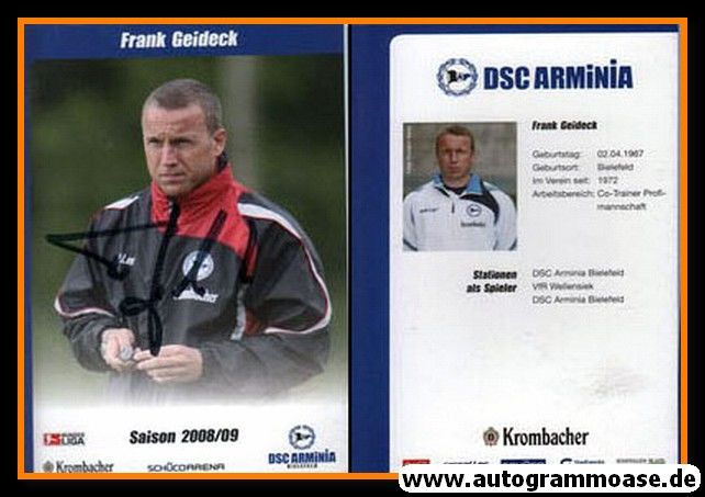 Autogramm Fussball | DSC Arminia Bielefeld | 2008 | Frank GEIDECK