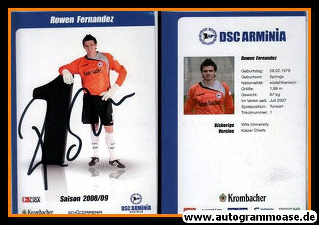 Autogramm Fussball | DSC Arminia Bielefeld | 2008 | Rowen FERNANDEZ