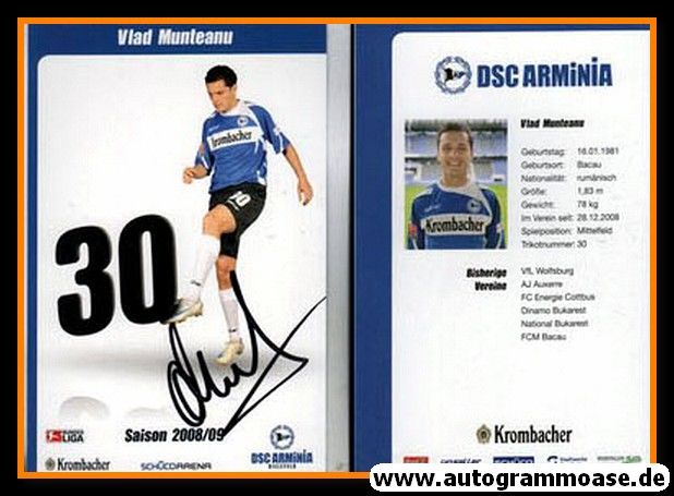 Autogramm Fussball | DSC Arminia Bielefeld | 2008 | Vlad MUNTEANU