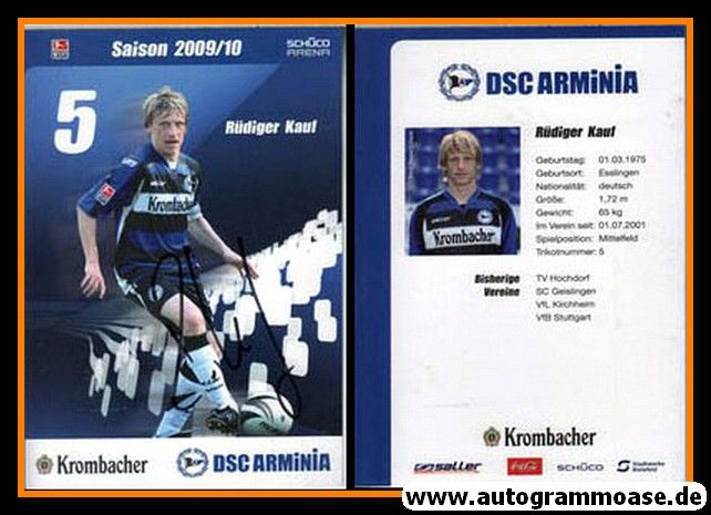 Autogramm Fussball | DSC Arminia Bielefeld | 2009 | Rüdiger KAUF