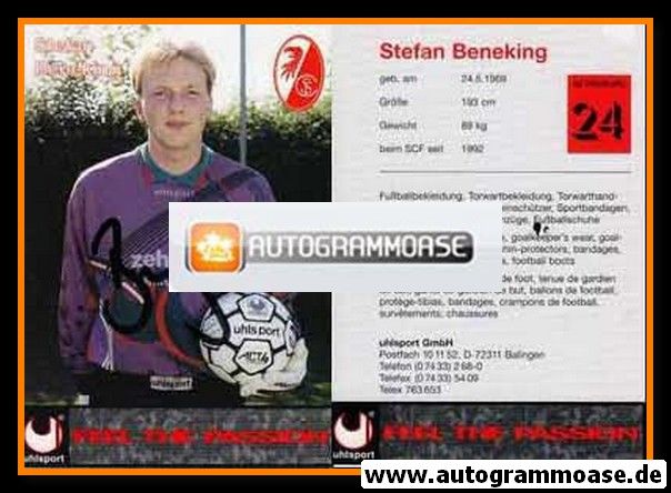 Autogramm Fussball | SC Freiburg | 1995 | Stefan BENEKING