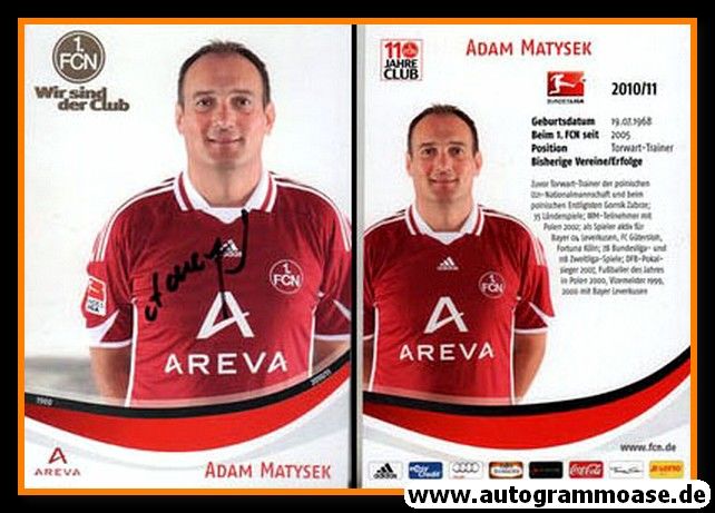 Autogramm Fussball | 1. FC Nürnberg | 2010 | Adam MATYSEK