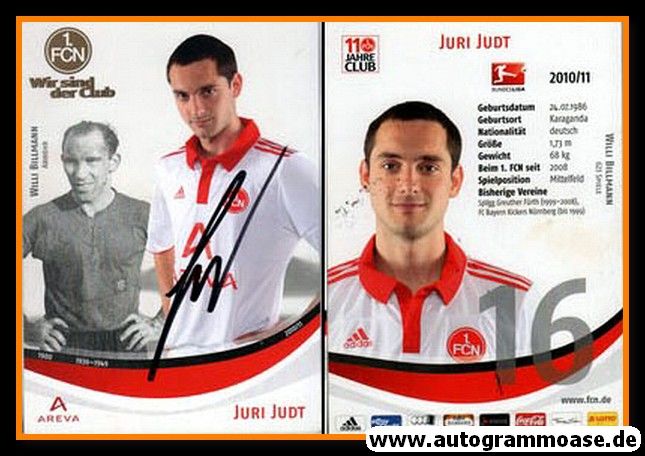 Autogramm Fussball | 1. FC Nürnberg | 2010 | Juri JUDT