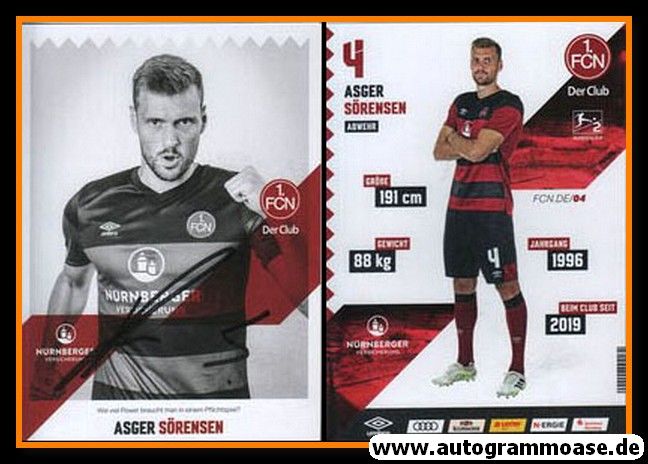 Autogramm Fussball | 1. FC Nürnberg | 2020 | Asger SÖRENSEN
