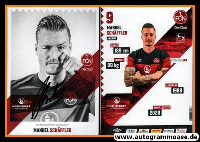 Autogramm Fussball | 1. FC Nürnberg | 2020 | Manuel SCHÄFFLER
