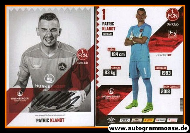 Autogramm Fussball | 1. FC Nürnberg | 2020 | Patric KLANDT