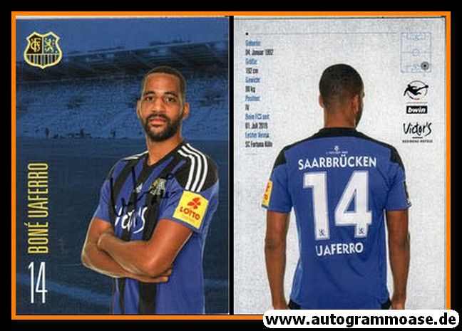 Autogramm Fussball | 1. FC Saarbrücken | 2020 | Bone UAFERRO