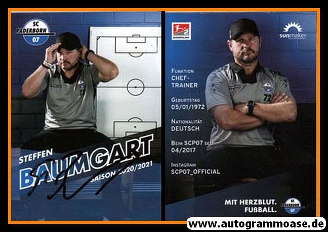 Autogramm Fussball | SC Paderborn 07 | 2020 | Steffen BAUMGART