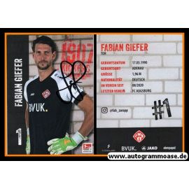 Autogramm Fussball | Würzburger Kickers | 2020 | Fabian GIEFER