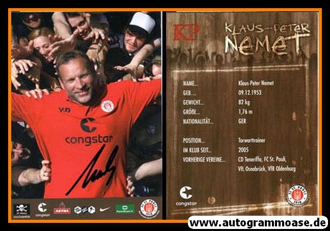 Autogramm Fussball | FC St. Pauli | 2007 | Klaus-Peter NEMET
