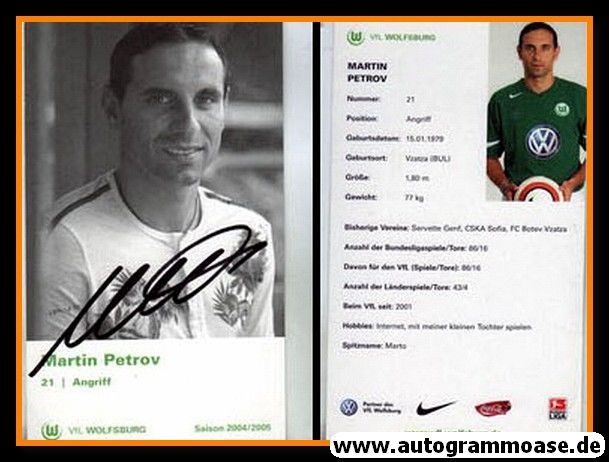 Autogramm Fussball | VfL Wolfsburg | 2004 | Martin PETROV