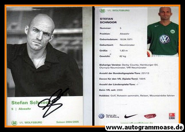 Autogramm Fussball | VfL Wolfsburg | 2004 | Stefan SCHNOOR