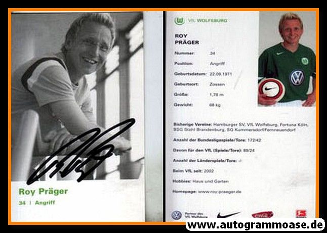 Autogramm Fussball | VfL Wolfsburg | 2004 | Roy PRÄGER
