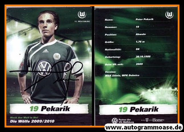 Autogramm Fussball | VfL Wolfsburg | 2009 | Peter PEKARIK