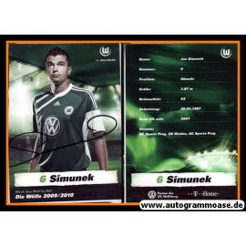 Autogramm Fussball | VfL Wolfsburg | 2009 | Jan SIMUNEK