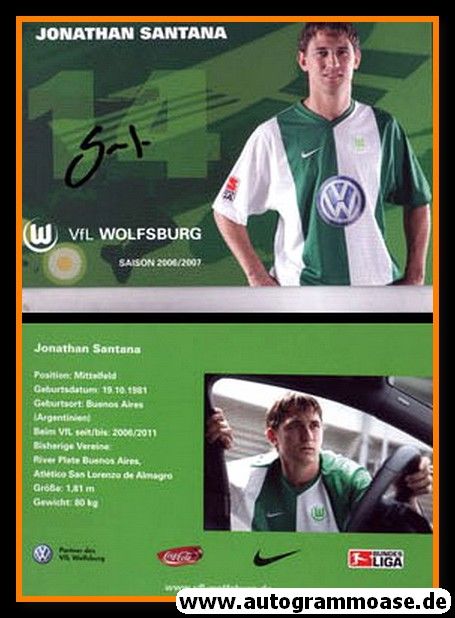Autogramm Fussball | VfL Wolfsburg | 2006 | Jonathan SANTANA