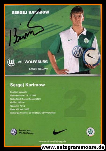 Autogramm Fussball | VfL Wolfsburg | 2007-2 | Sergej KARIMOW