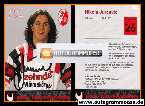 Autogramm Fussball | SC Freiburg | 1995 | Nikola JURCEVIC