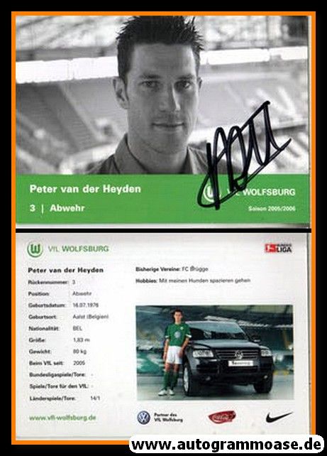 Autogramm Fussball | VfL Wolfsburg | 2005 | Peter VAN DER HEYDEN