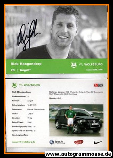 Autogramm Fussball | VfL Wolfsburg | 2005 | Rick HOOGENDORP