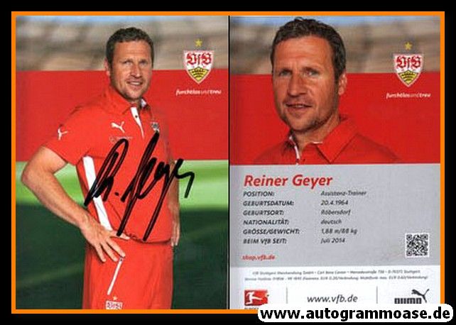Autogramm Fussball | VfB Stuttgart | 2014 | Reiner GEYER