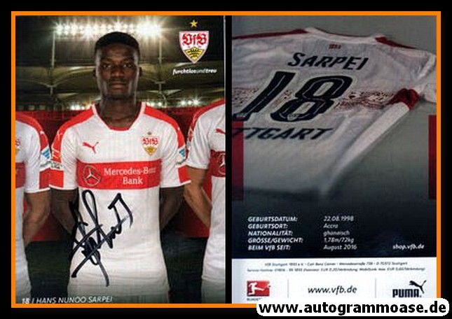 Autogramm Fussball | VfB Stuttgart | 2016 | Hans Nunoo SARPEI