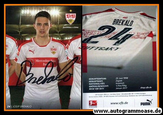 Autogramm Fussball | VfB Stuttgart | 2016 | Josip BREKALO