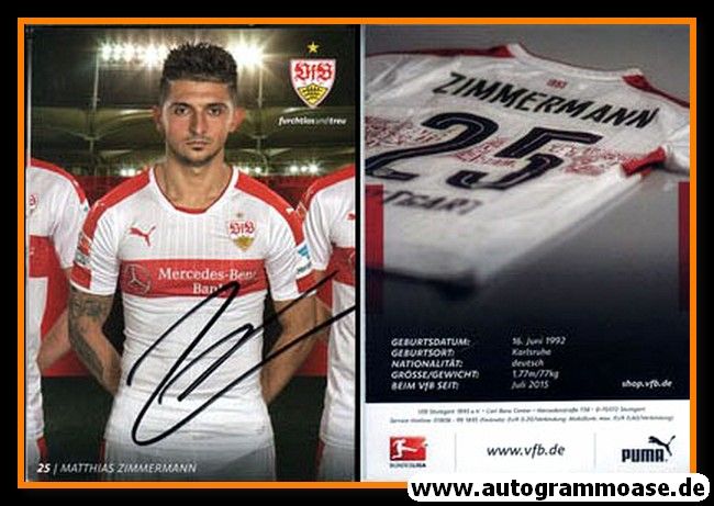 Autogramm Fussball | VfB Stuttgart | 2016 | Matthias ZIMMERMANN