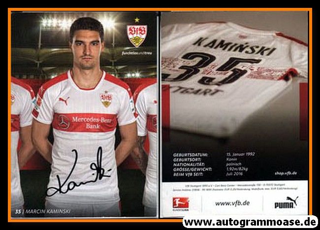 Autogramm Fussball | VfB Stuttgart | 2016 | Marcin KAMINSKI