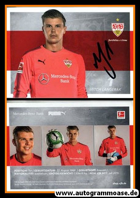 Autogramm Fussball | VfB Stuttgart | 2017 | Mitch LANGERAK