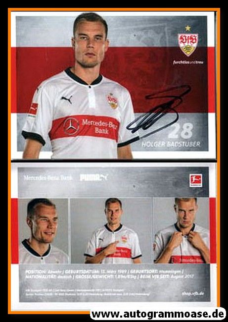Autogramm Fussball | VfB Stuttgart | 2017 | Holger BADSTUBER