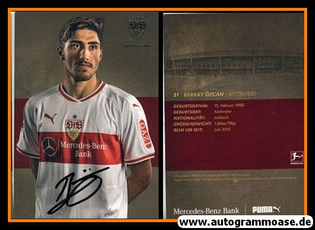 Autogramm Fussball | VfB Stuttgart | 2018 | Berkay ÖZCAN
