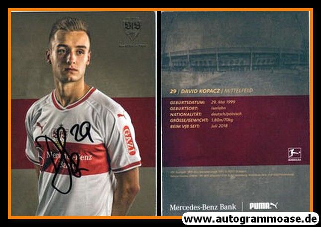 Autogramm Fussball | VfB Stuttgart | 2018 | David KOPACZ