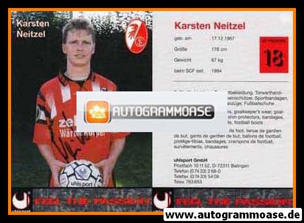 Autogramm Fussball | SC Freiburg | 1995 | Karsten NEITZEL