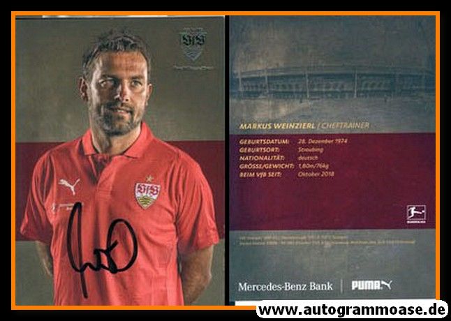 Autogramm Fussball | VfB Stuttgart | 2018 | Markus WEINZIERL