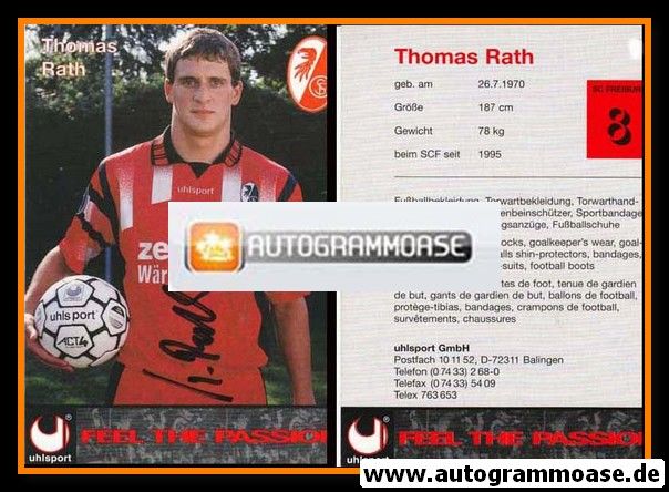 Autogramm Fussball | SC Freiburg | 1995 | Thomas RATH