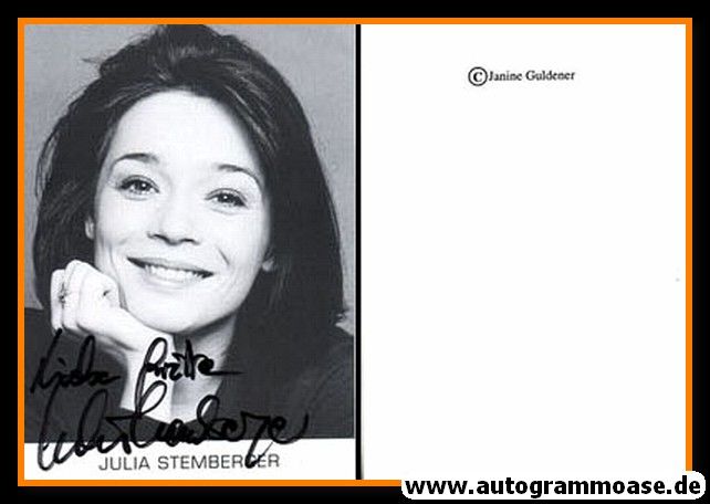 Autogramm Schauspieler | Julia STEMBERGER | 2000er (Portrait SW) Guldener