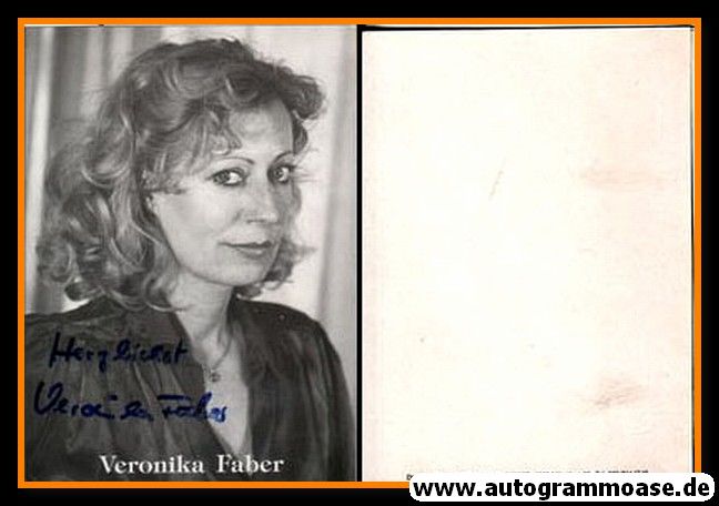 Autogramm Schauspieler | Veronika FABER | 1980er (Portrait SW) Simon