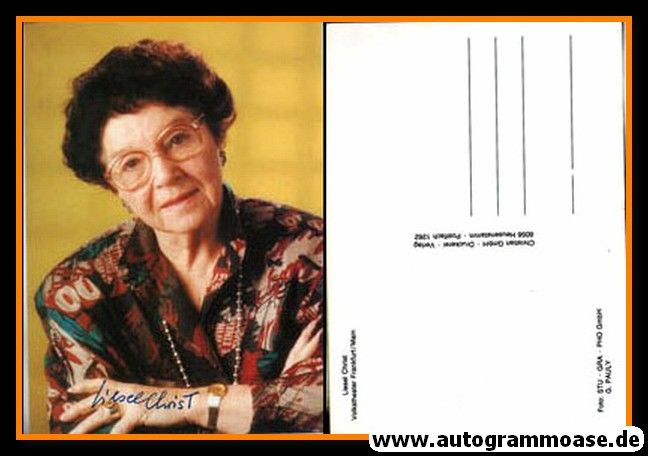 Autogramm Schauspieler | Liesel CHRIST | 1980er (Portrait Color) Pauly