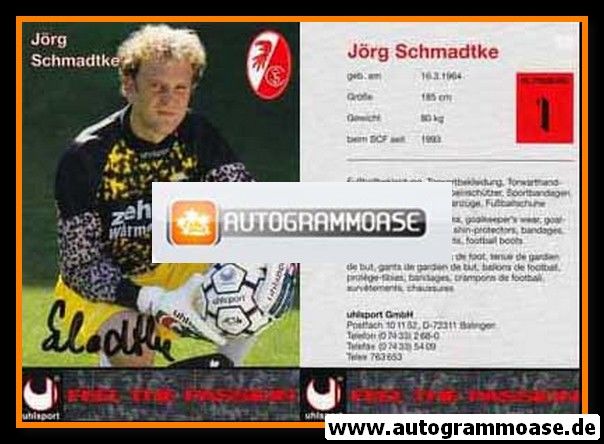 Autogramm Fussball | SC Freiburg | 1995 | Jörg SCHMADTKE