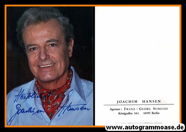 Autogramm Schauspieler | Joachim HANSEN | 1970er (Portrait Color) Schulze