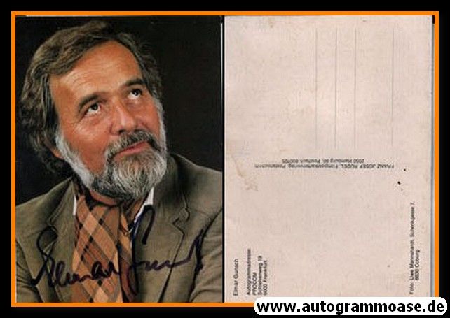 Autogramm Schauspieler | Elmar GUNSCH | 1980er (Portrait Color Rüdel)