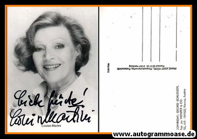 Autogramm Schauspieler | Louise MARTINI | 1980er (Portrait SW Rüdel)