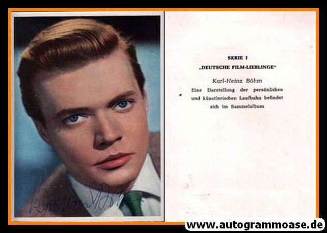 Autogramm Schauspieler | Karlheinz BÖHM | 1950er (Portrait Color) Film-Lieblinge